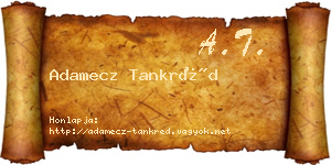 Adamecz Tankréd névjegykártya